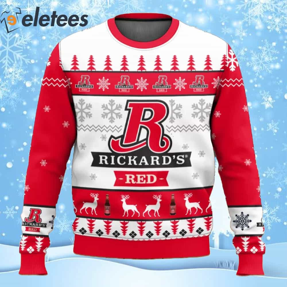 Rickard's Red Beer Ugly Christmas Sweater