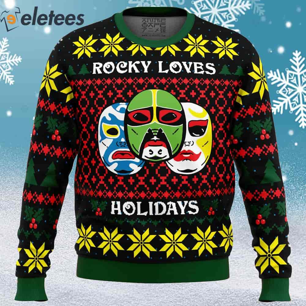 Rocky Loves Holidays 3 Ninjas Ugly Christmas Sweater