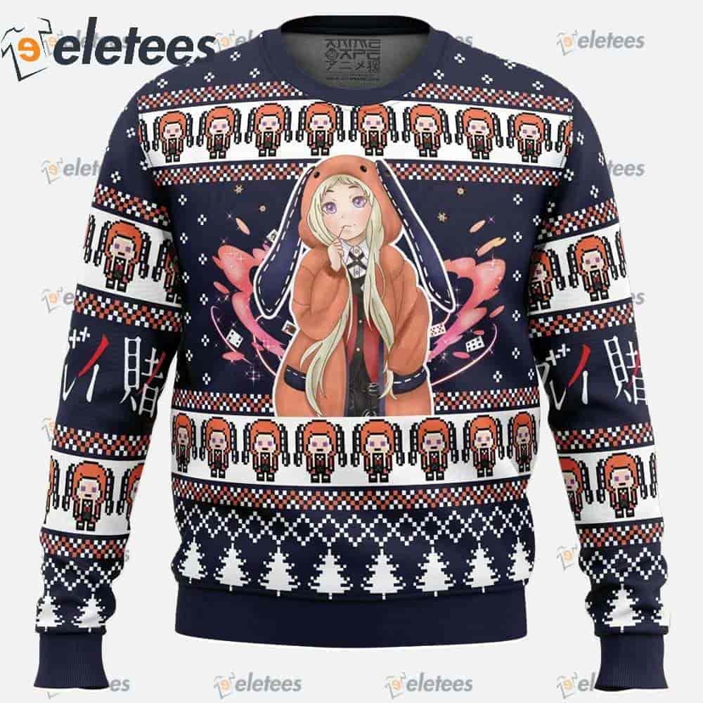 Runa Yomozuki Kakegurui Ugly Christmas Sweater