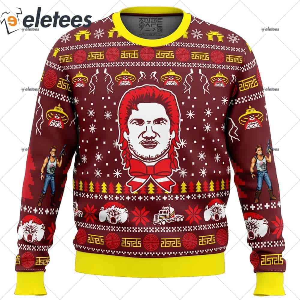 Russell for the Holidays Big Trouble in Little China Ugly Christmas Sweater