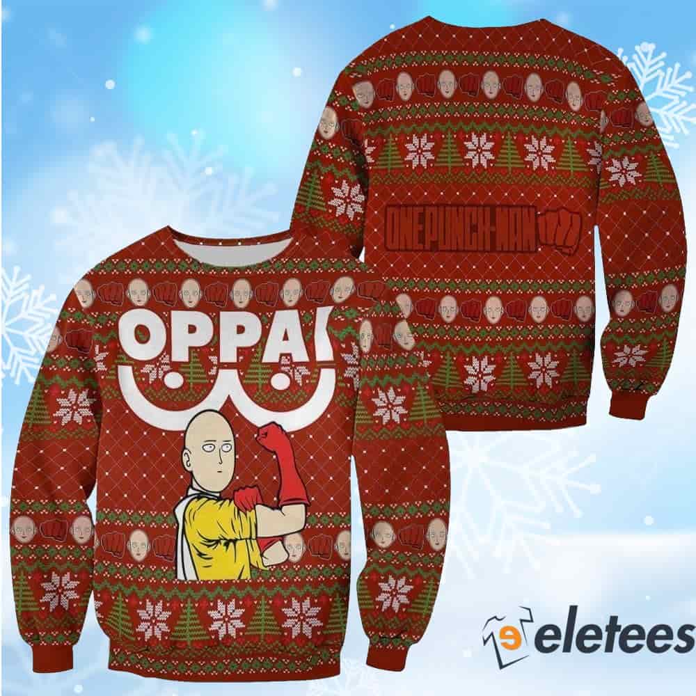 Saitama Oppai Ugly Christmas Sweater
