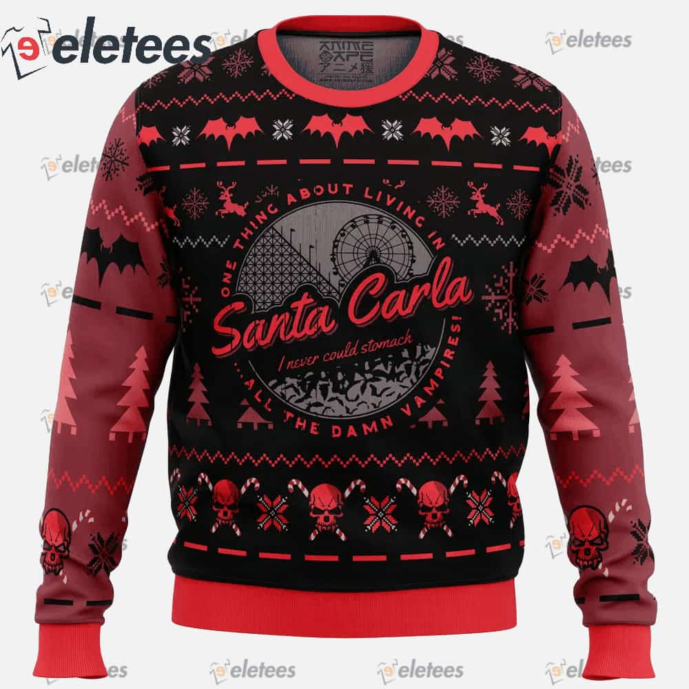 Santa Carla The Lost Boys Ugly Christmas Sweater