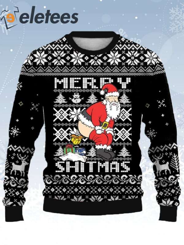 Santa Claus Merry Shitmas Ugly Christmas Sweater