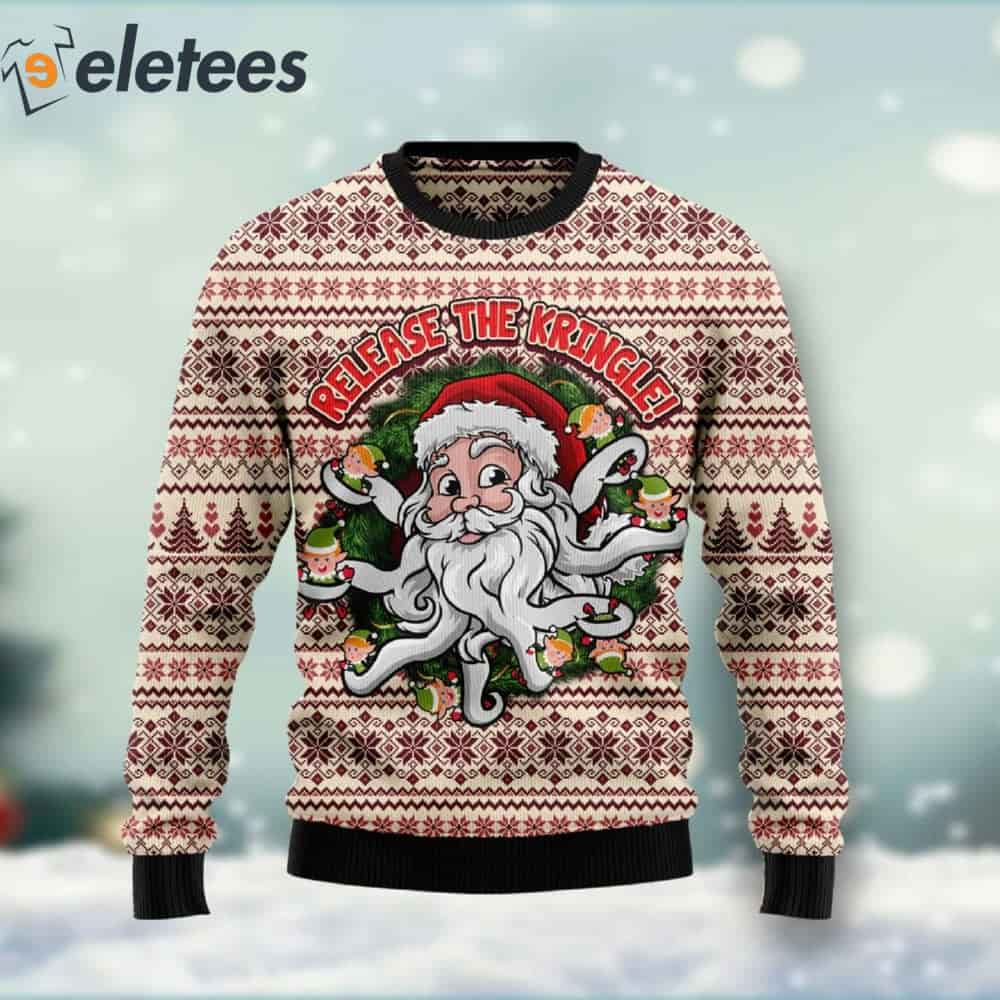Santa Claus Release The Kringle Ugly Christmas Sweater