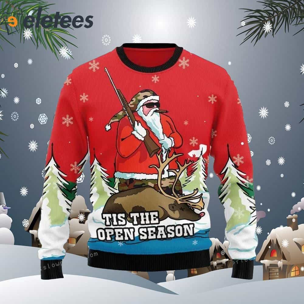 Santa Hunting Ugly Sweater