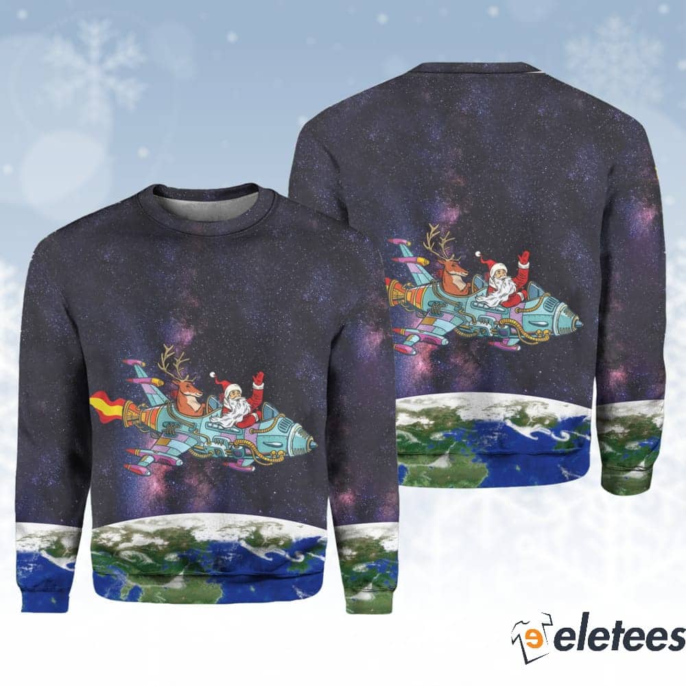 Santa In The Space Christmas Sweater
