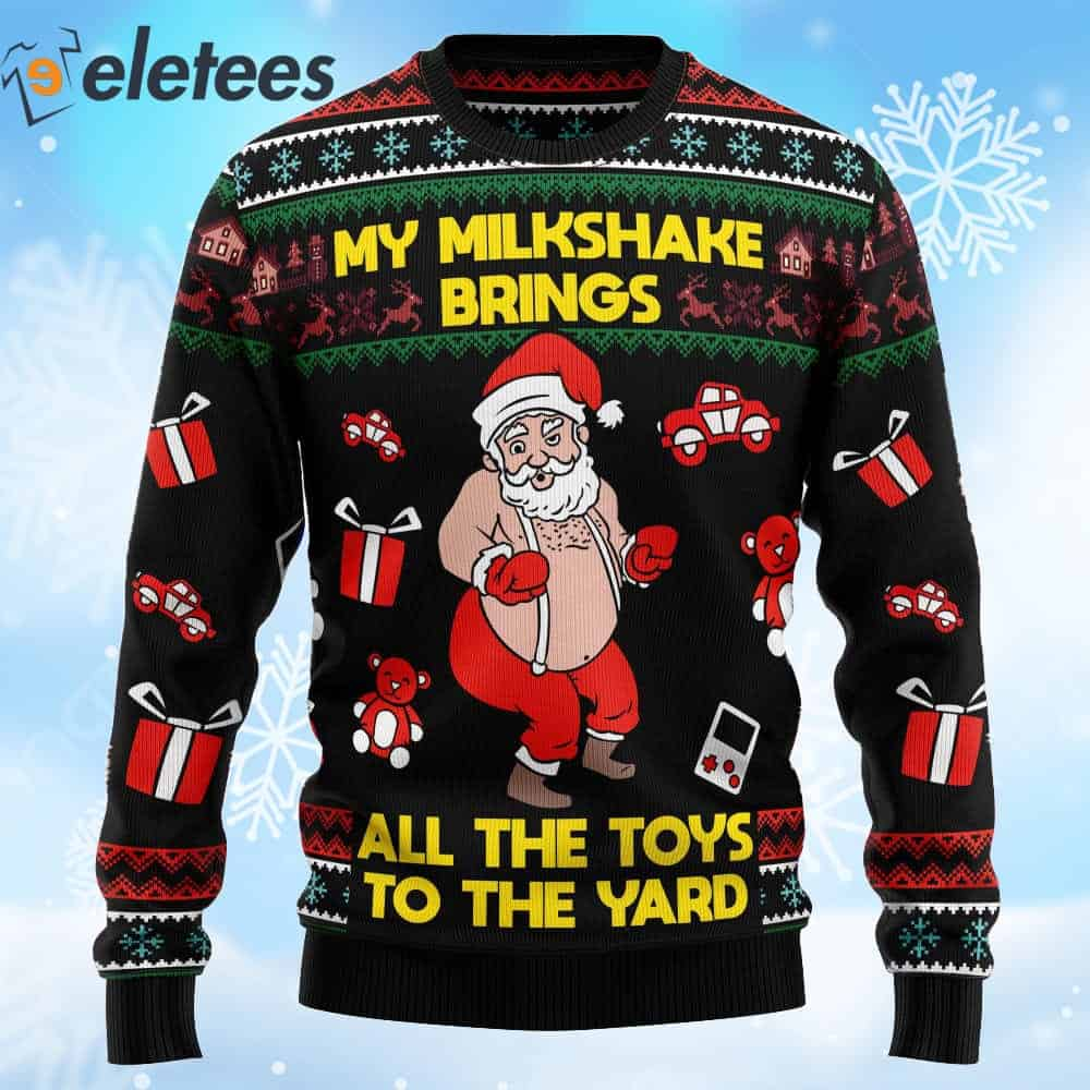 Santa My Milkshare Brings Ugly Christmas Sweater