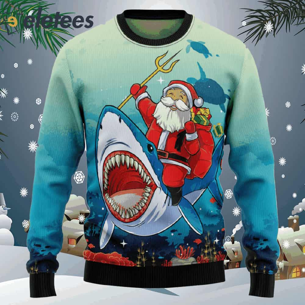 Santa Shark Ugly Christmas Sweater