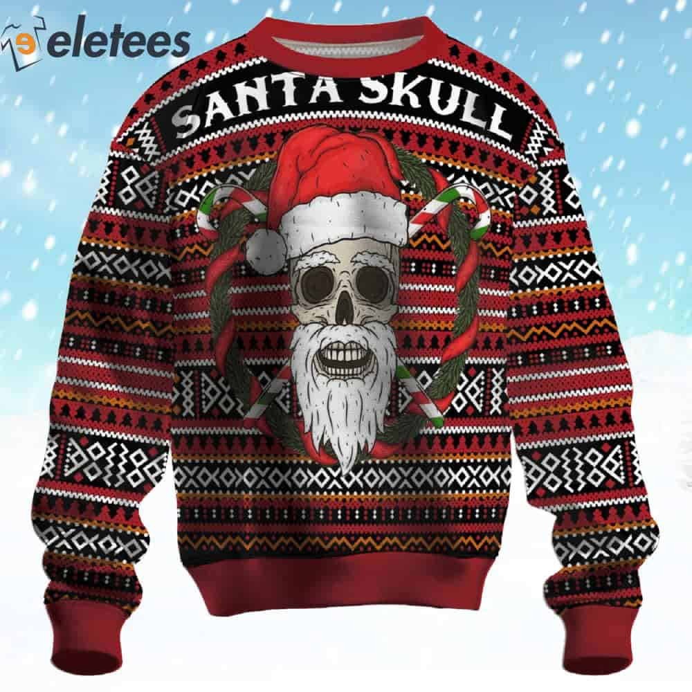 Santa Skull Christmas Ugly Sweater