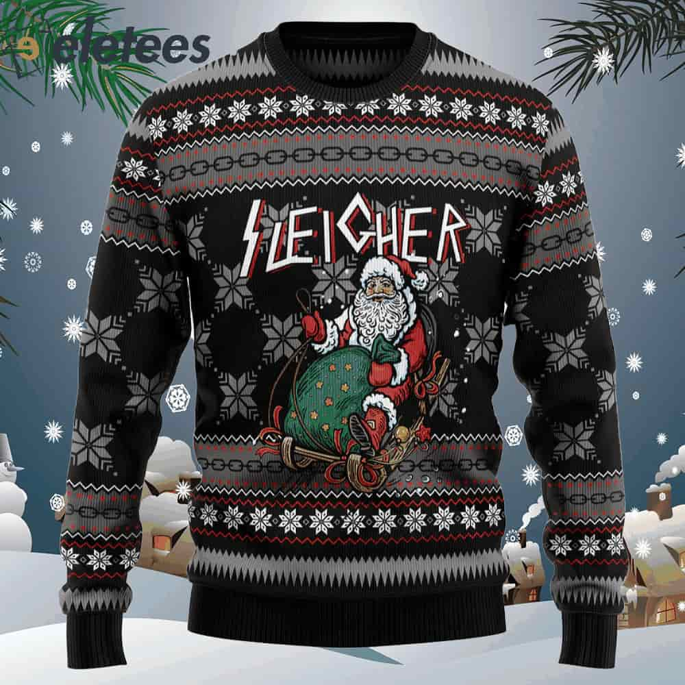 Santa Sleigher Ugly Christmas Sweater