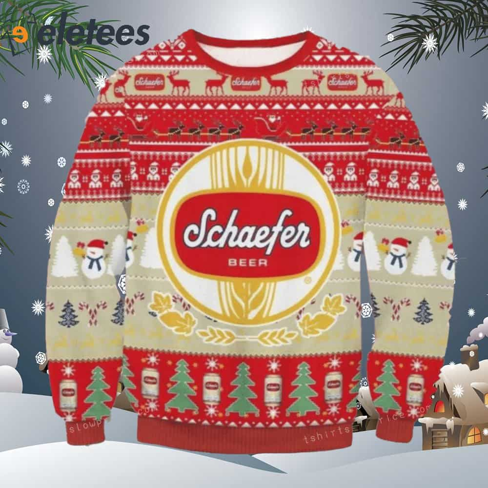 Schaefer Beer Gift Fan Ugly Sweater