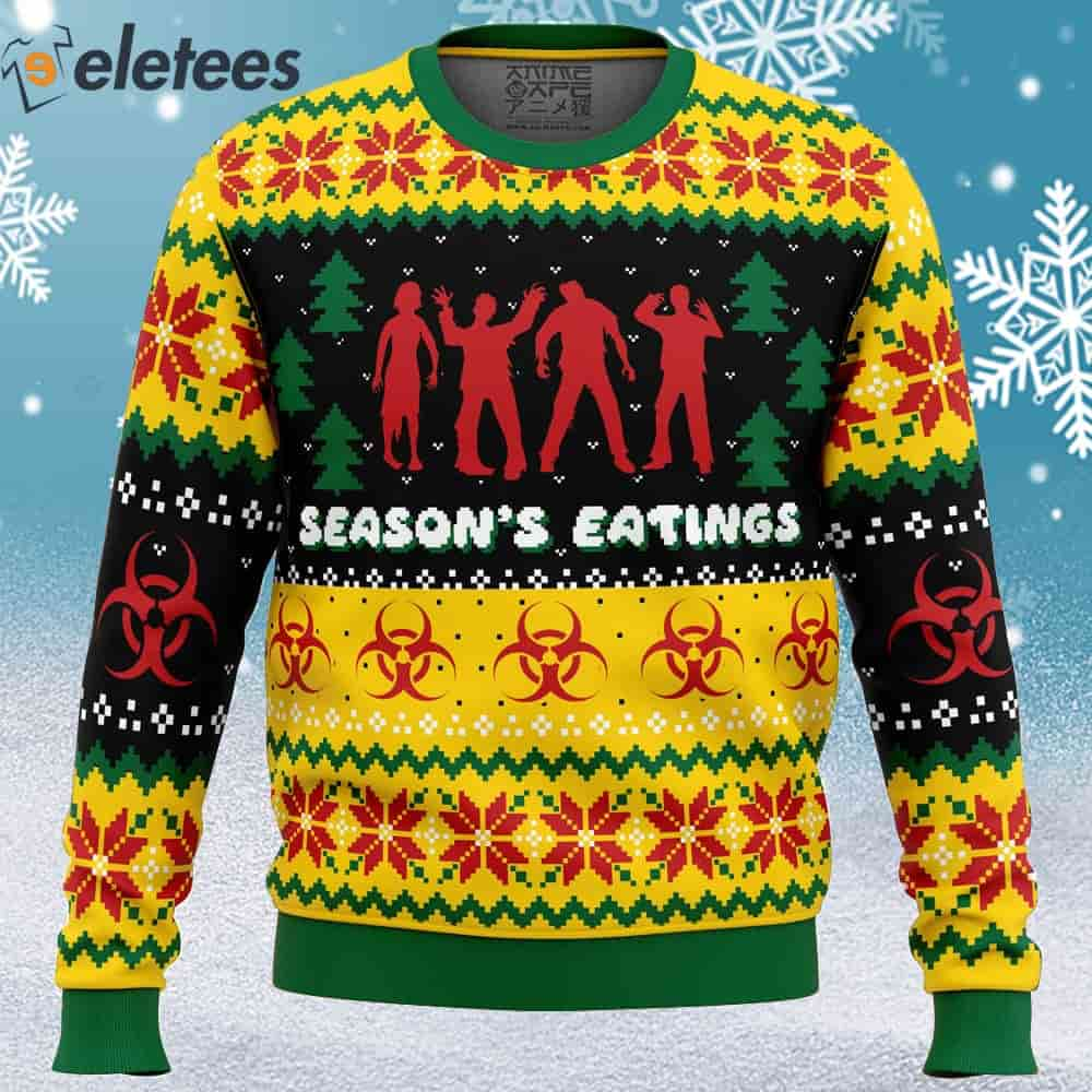 Season's Eatings Zombie Ugly Christmas Sweater