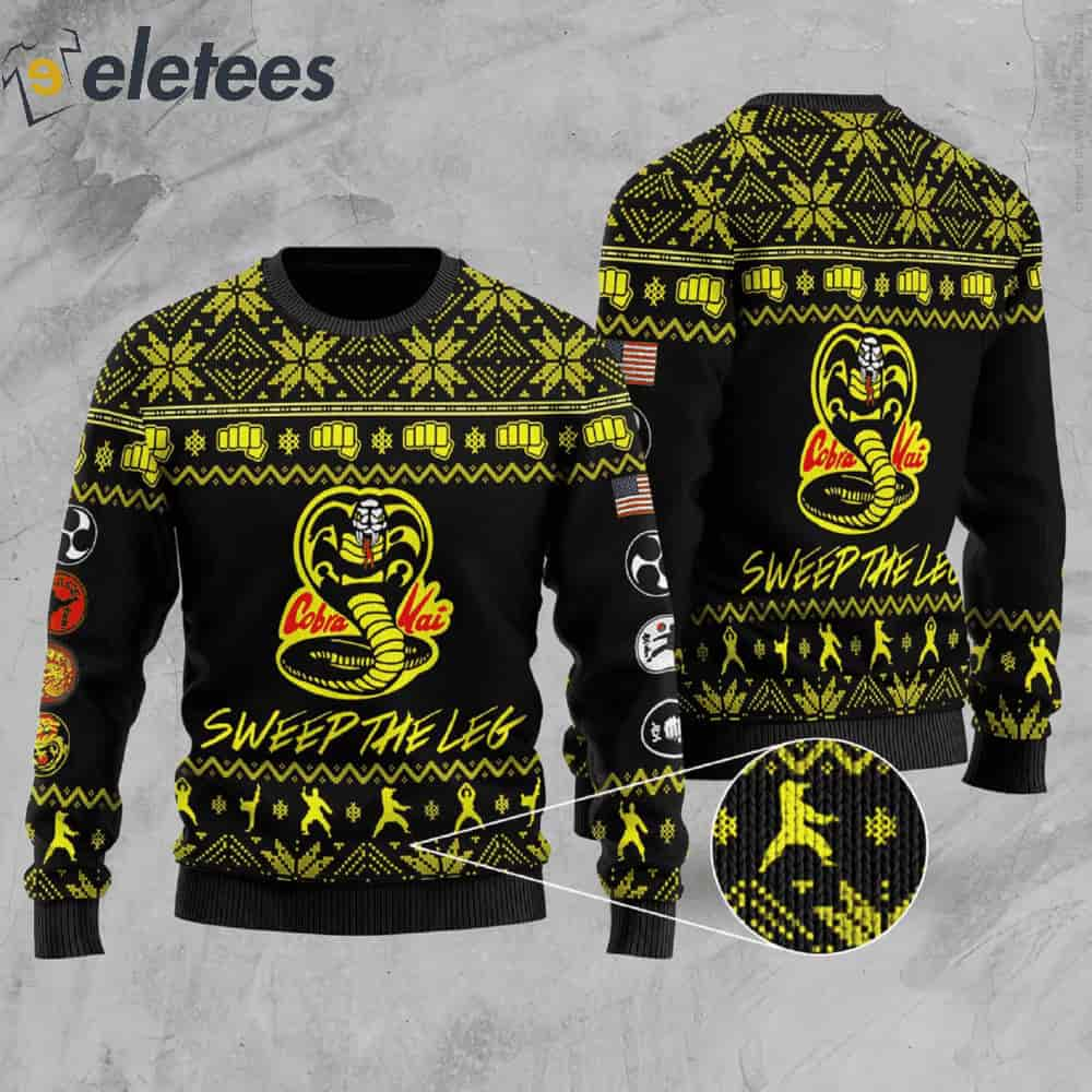 Season's Sweepings Cobra Kai Karate Ugly Christmas Sweater