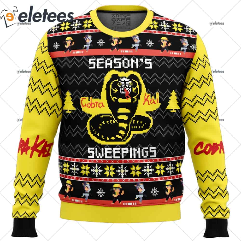 Season's Sweepings Cobra Kai Ugly Christmas Sweater