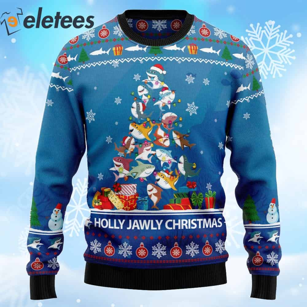 Shark Holly Jawly Christmas Ugly Sweater