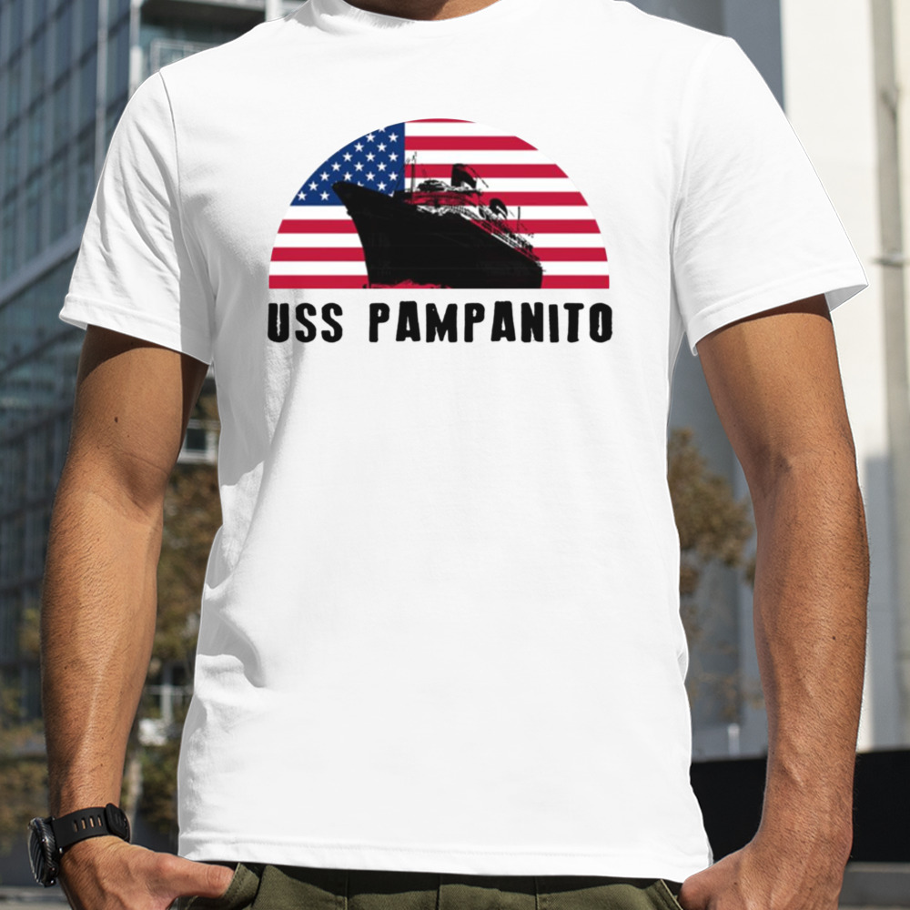 Uss Pampanito With Usa Flag shirt