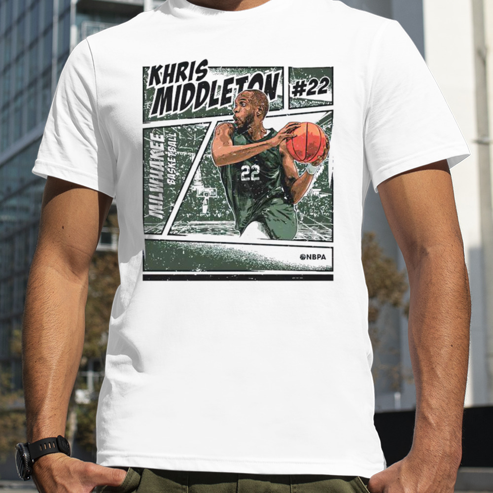 Khris Middleton Milwaukee comic slam dunk shirt