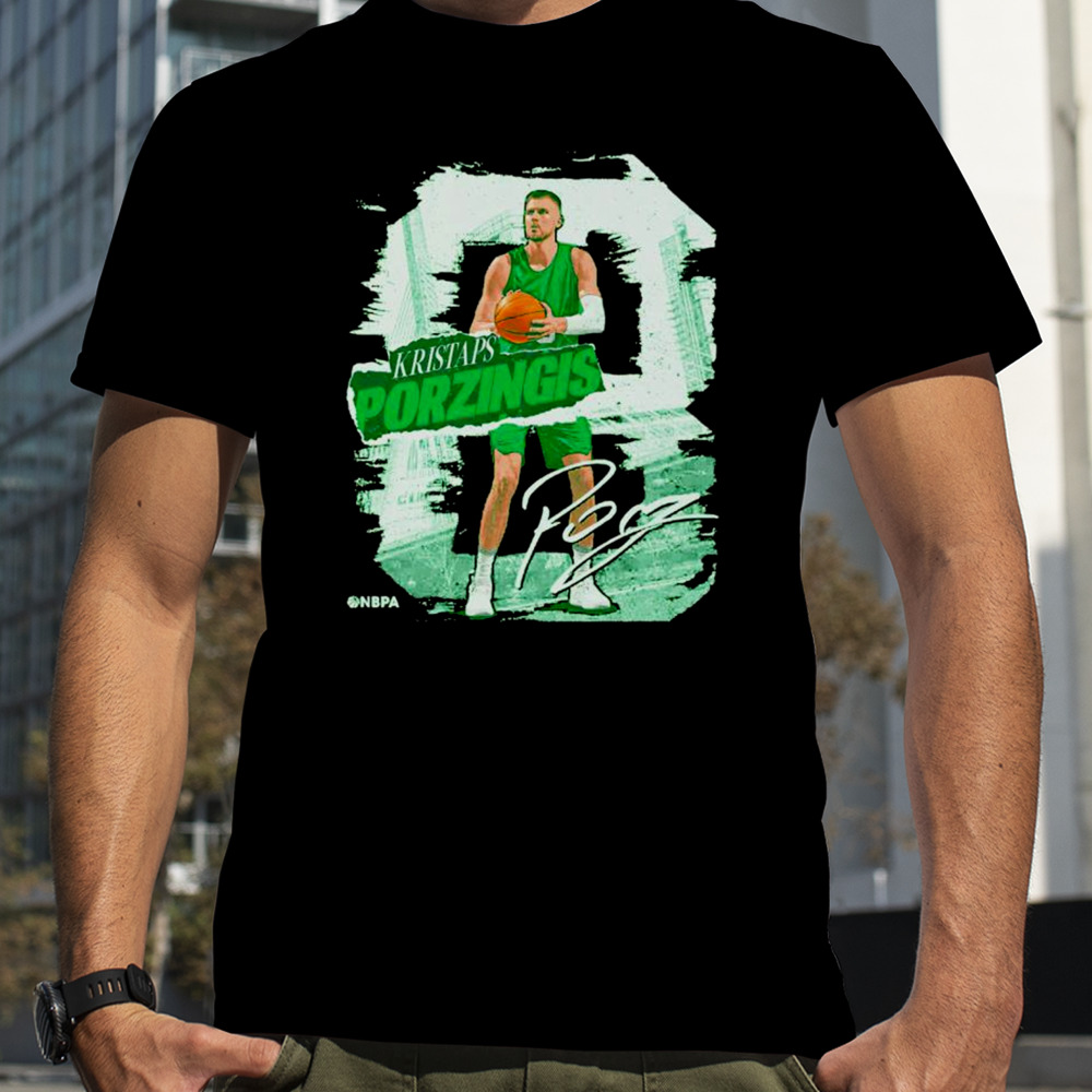 Kristaps Porzingis Boston rough signature shirt