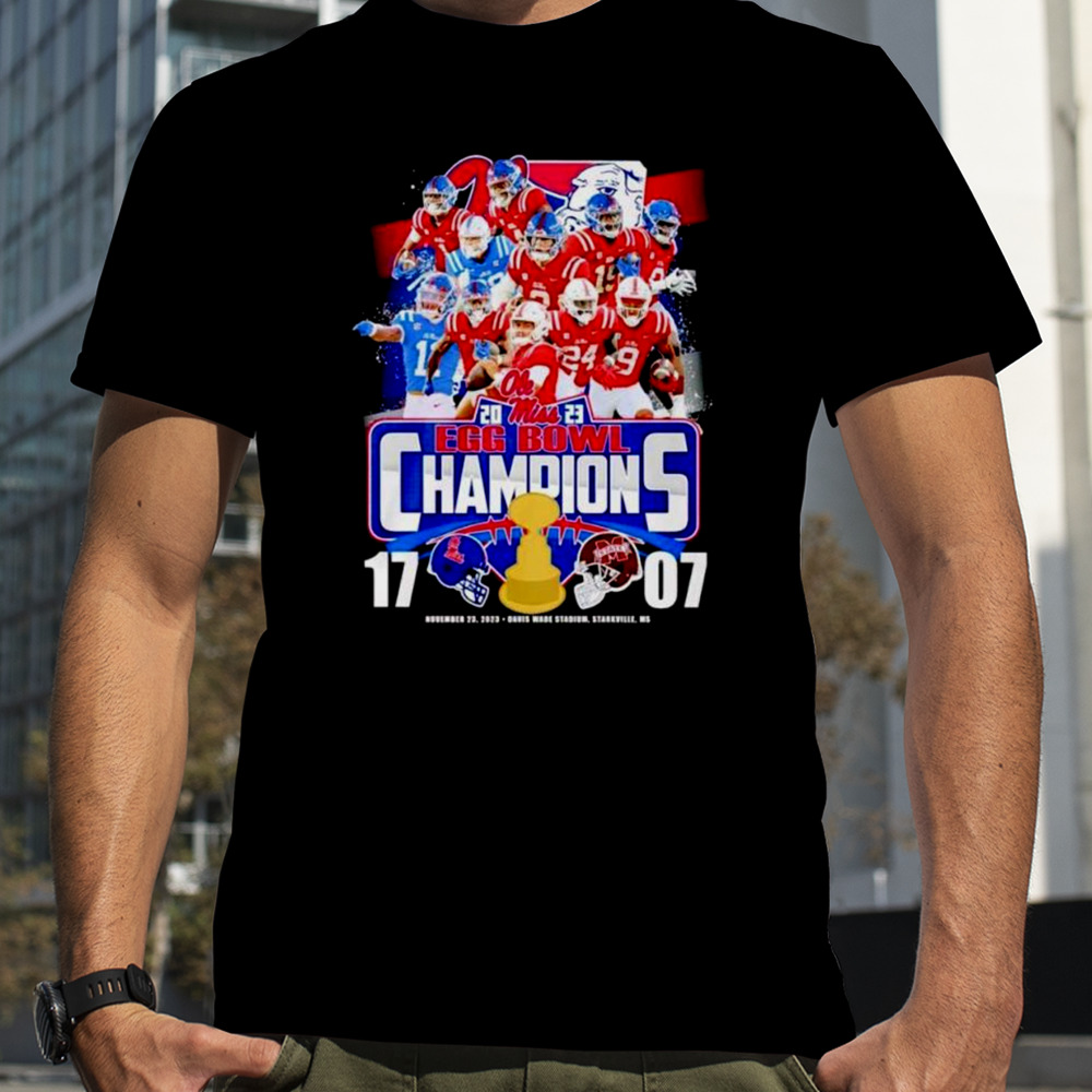 Ole Miss Rebels 2023 Egg Bowl Champions With 17-7 Points T-Shirt