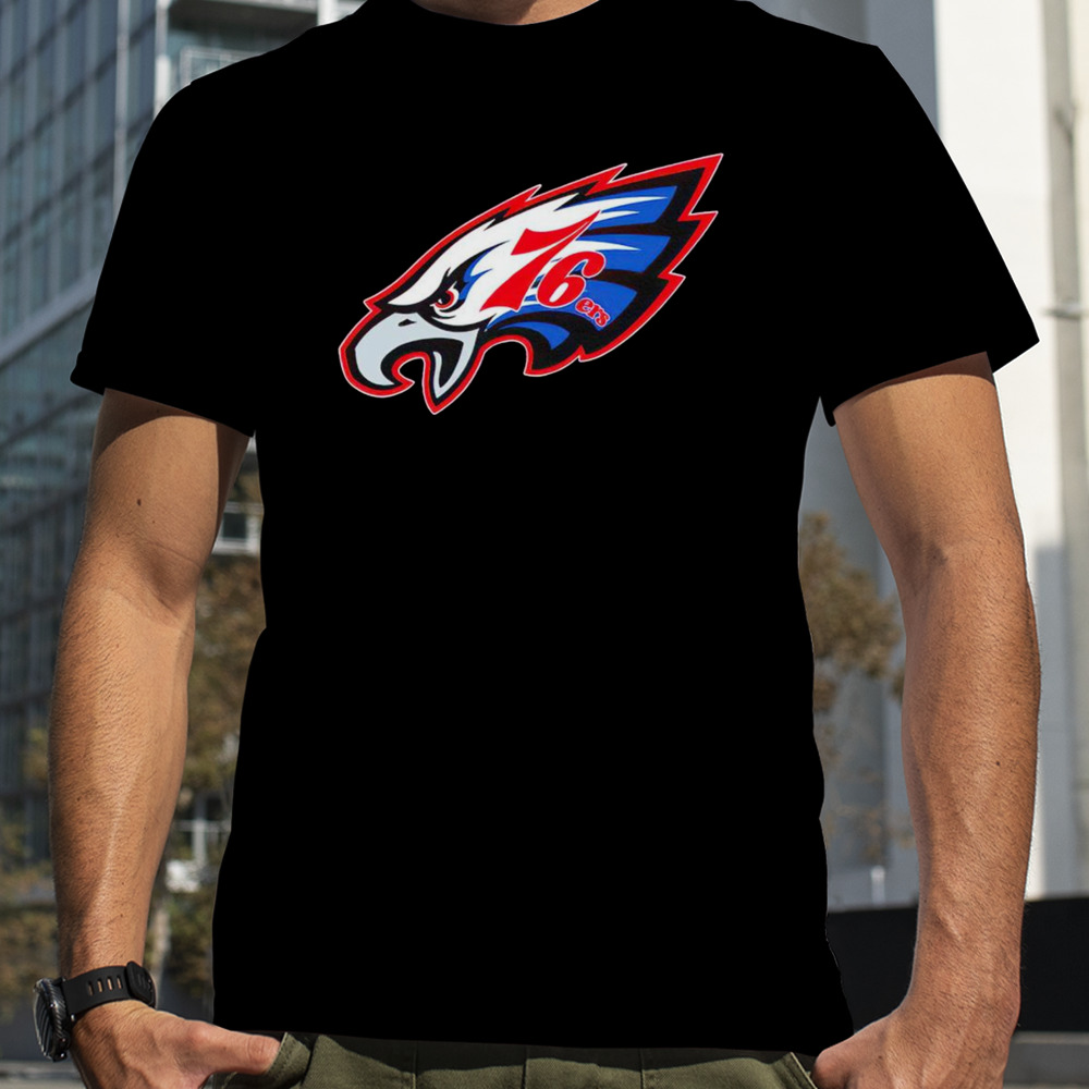 Philly Eagles 76ers logo shirt