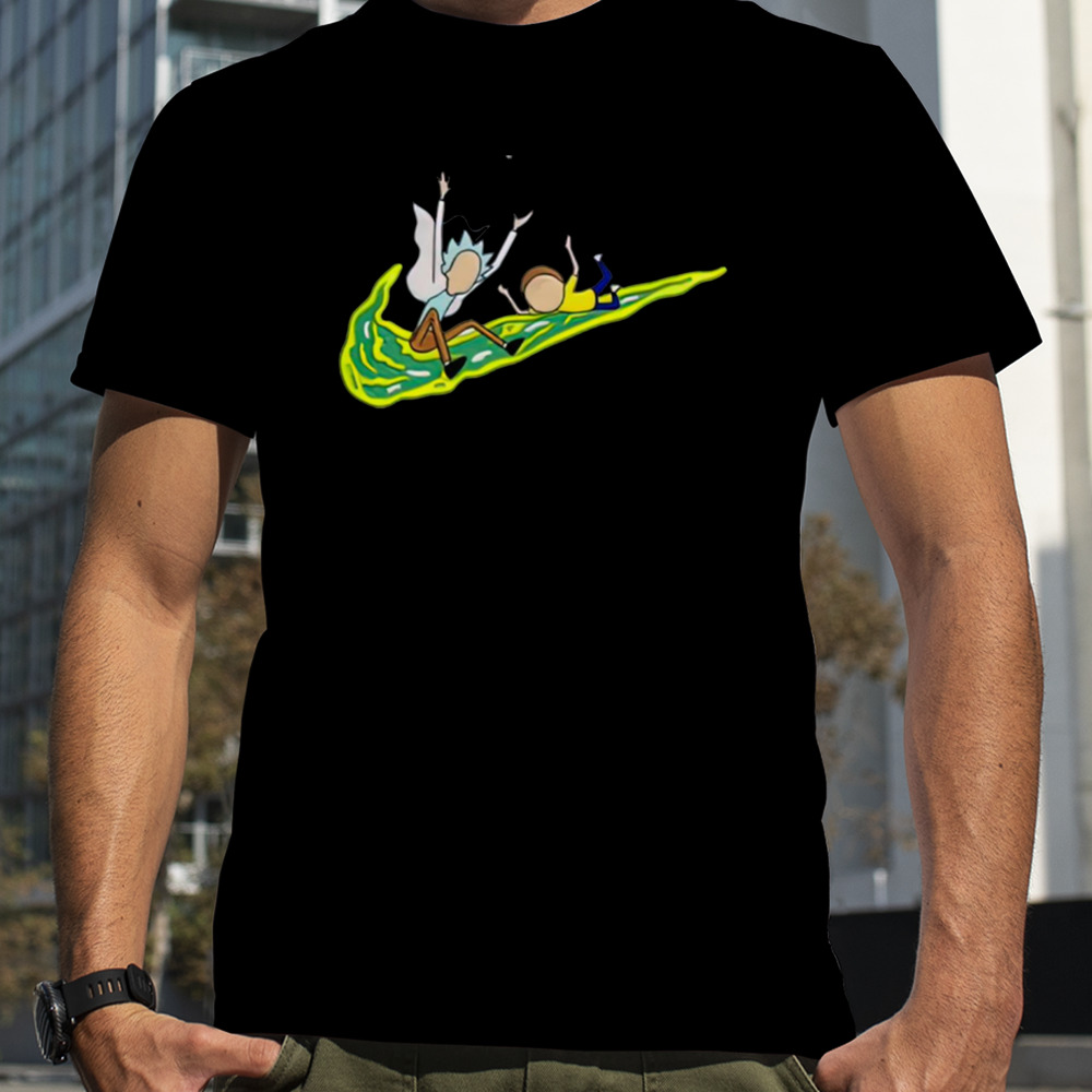 Rick And Morty Funny Nike Logo shirt