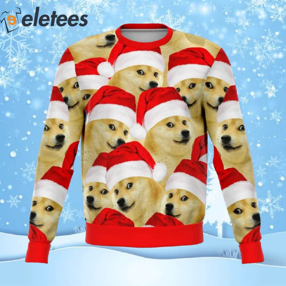 Shiba Dog Meme Funny Ugly Christmas Sweater