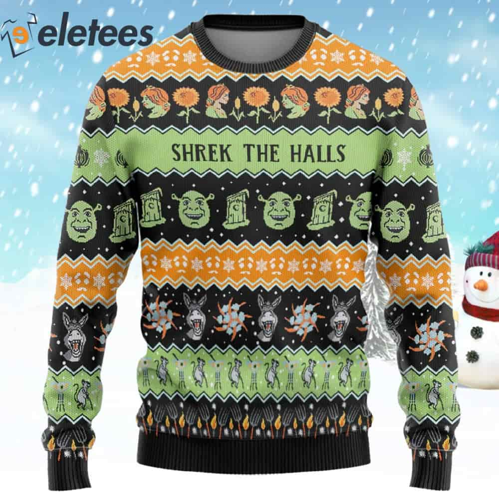 Shrek The Halls Ugly Christmas Sweater