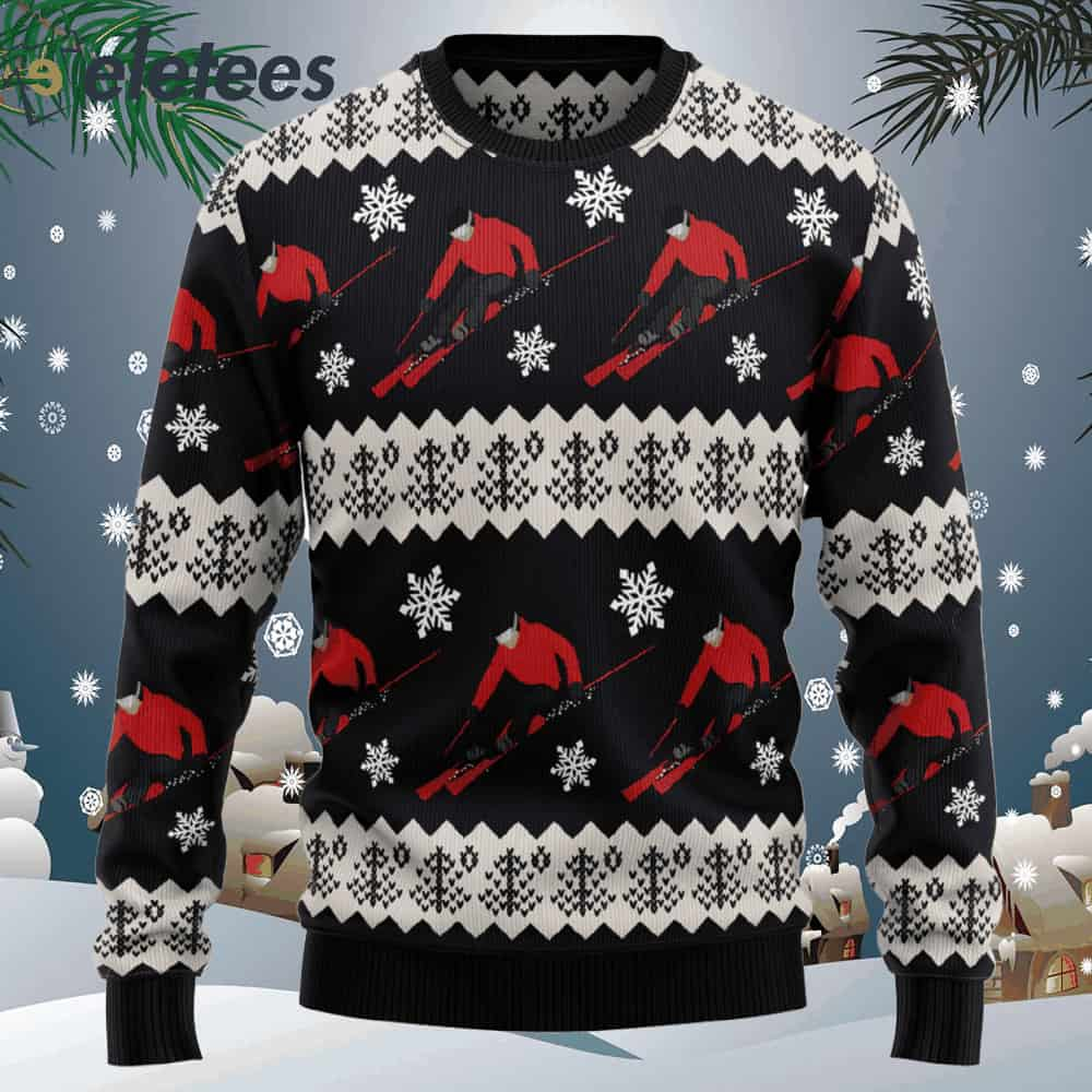 Skiing Christmas Ugly Christmas Sweater