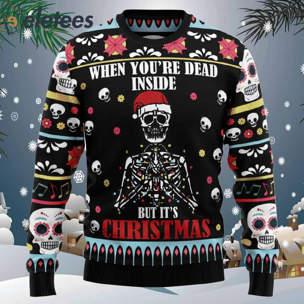 Skull Christmas Inside Ugly Christmas Sweater