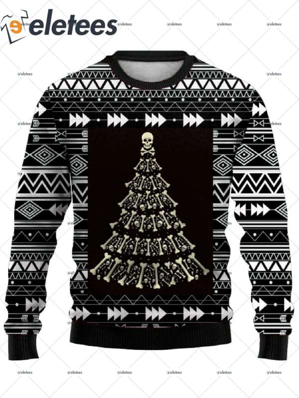 Skull Christmas Tree Ugly Christmas Sweater