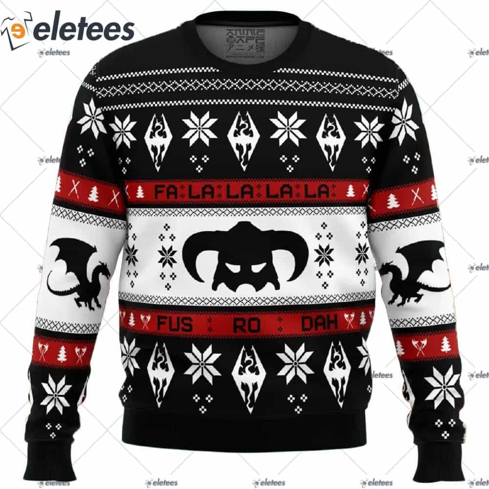 Skyrim Fus Ro Dah Ugly Christmas Sweater