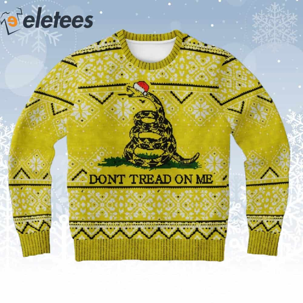 Snake Don't Tread On Me Ugly Christmas Sweater