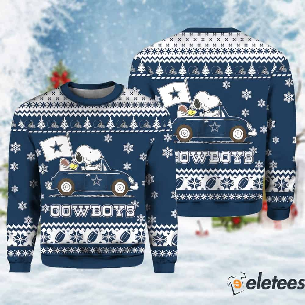 Snoopy Cowboys Christmas Ugly Sweater