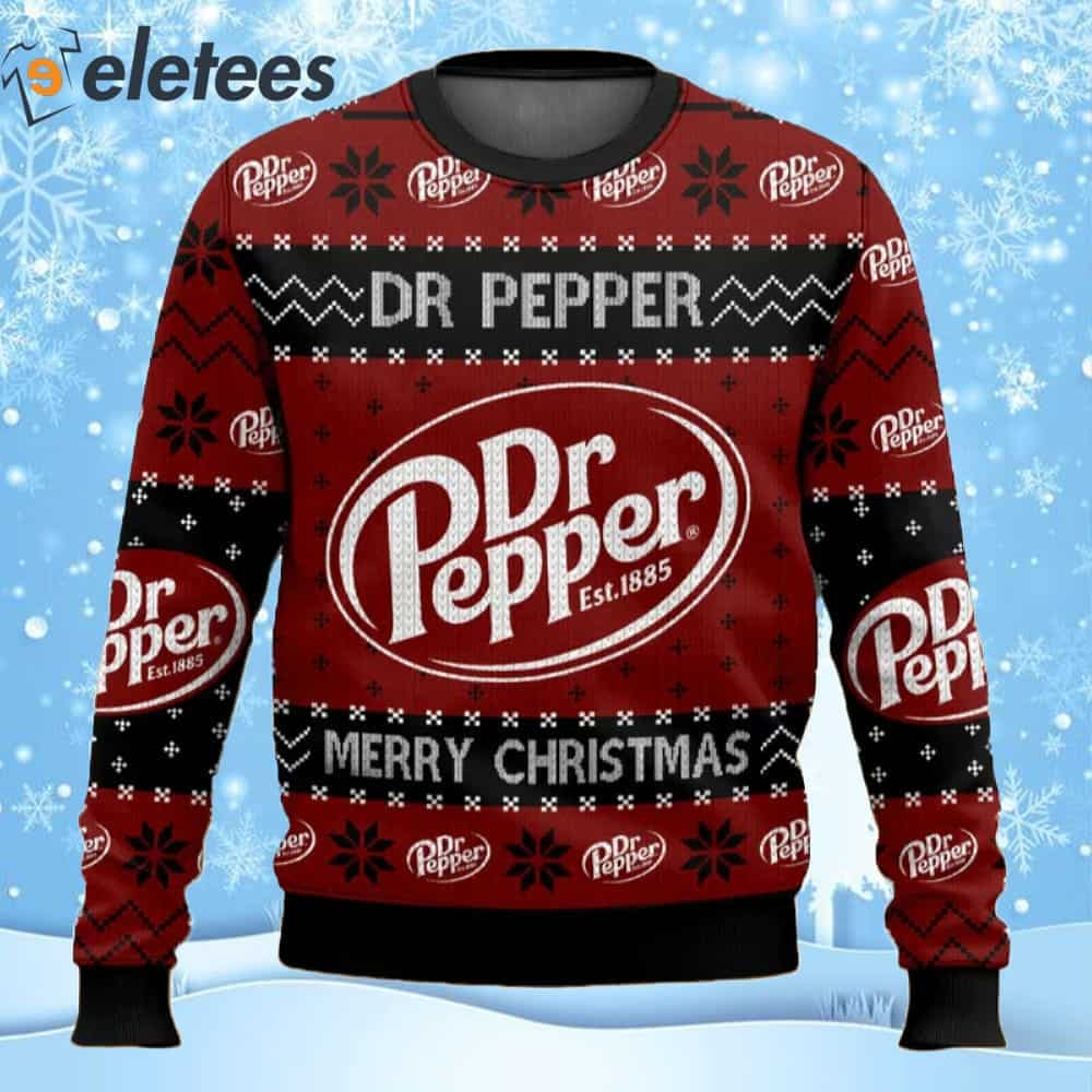 Soda Dr Pepper Drinks Ugly Christmas Sweater