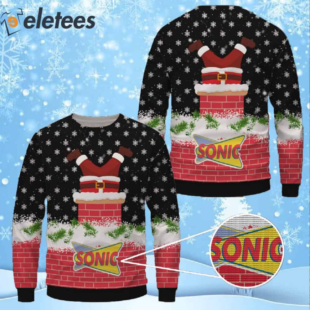 Sonic Drive-In Santa Claus Ugly Christmas Sweater