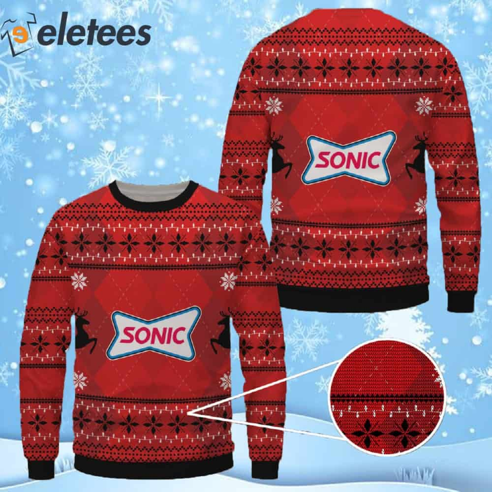 Sonic Drive-In Ugly Christmas Sweater