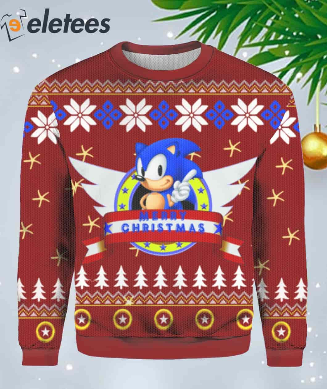 Sonic The Hedgehog Ugly Christmas Sweater