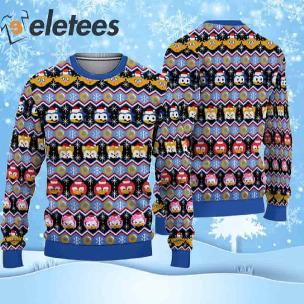 Sonic and Friends Ugly Christmas Sweater