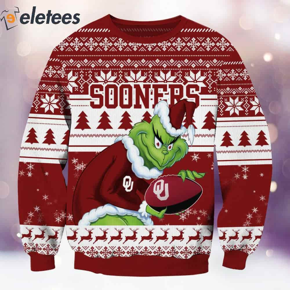 Sooners Grnch Christmas Ugly Sweater