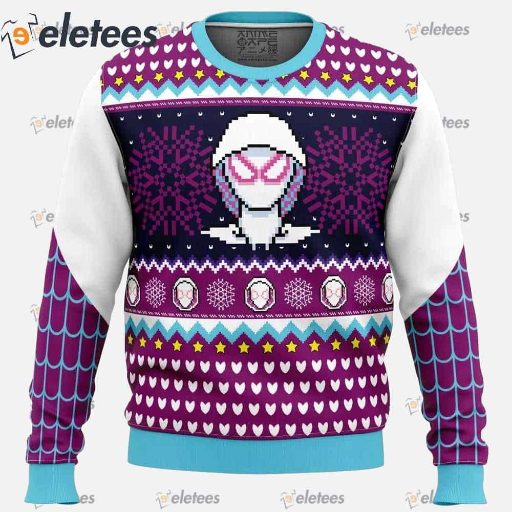 Spider Gwen Spider Verse Spiderman Marvel Ugly Christmas Sweater