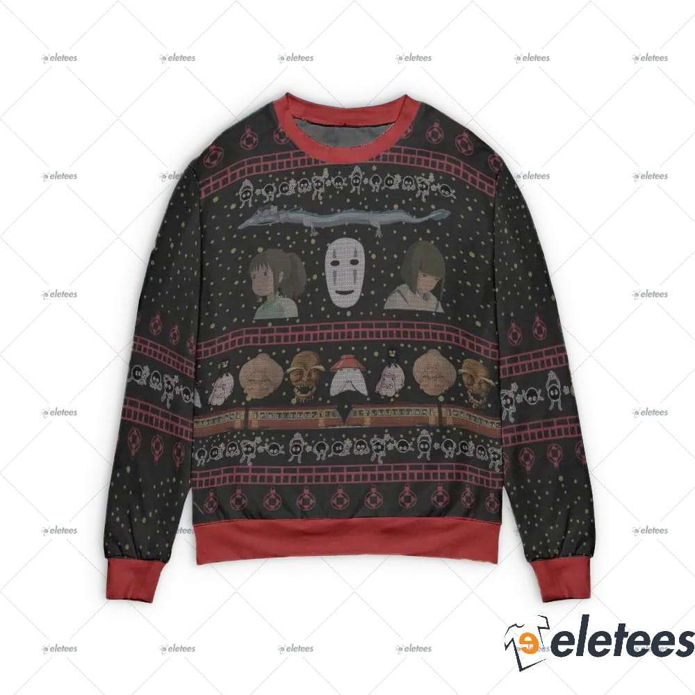 Spirited Away Characters Ugly Xmas Sweater