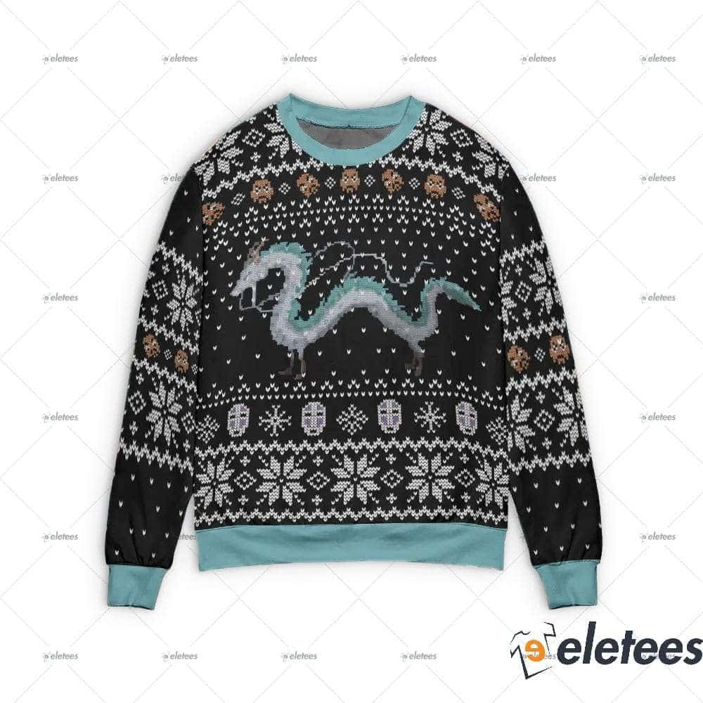 Spirited Away Haku Dragon Ugly Christmas Sweater