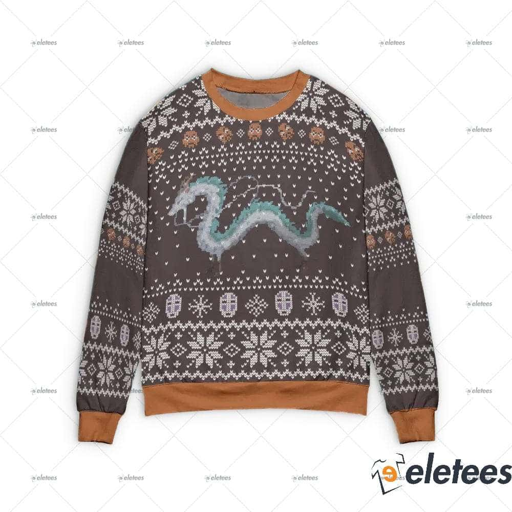 Spirited Away Haku Dragon Ugly Xmas Sweater