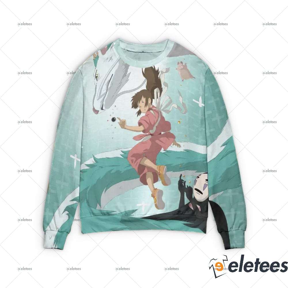 Spirited Away Sen and Haku in Water 3D Sweater