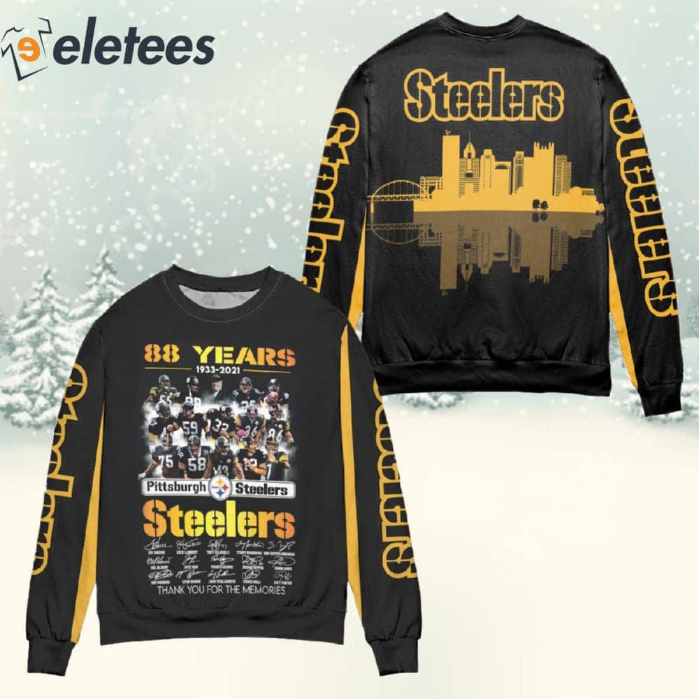 Steelers Football 88 Years Anniversary Ugly Christmas Sweater