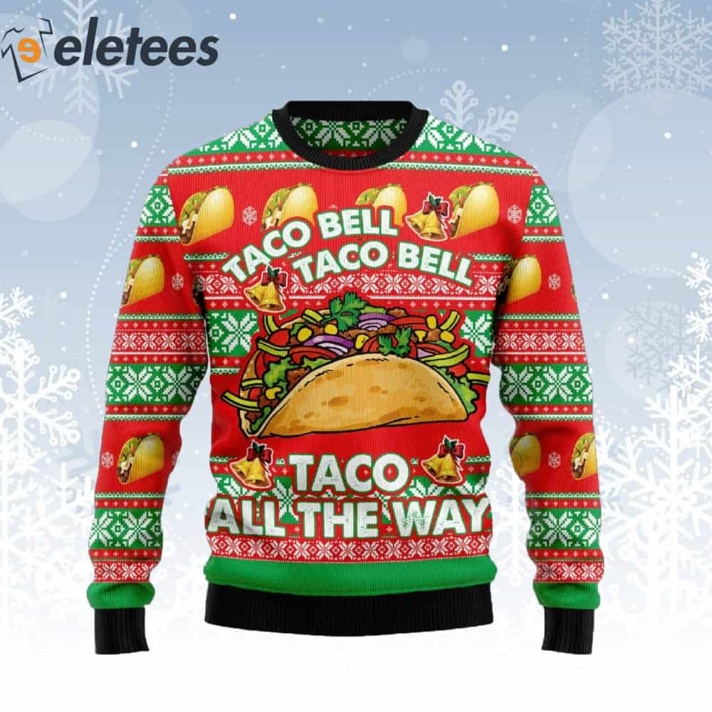 Taco Bell Taco On The Way Ugly Christmas Sweater