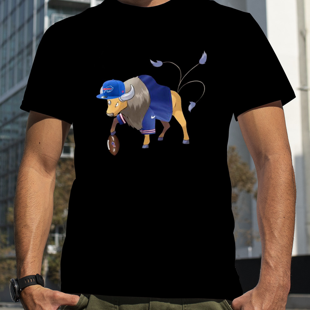 Tauros Pokemon x Buffalo Bills Funny NFL And Pokemon T-Shirt