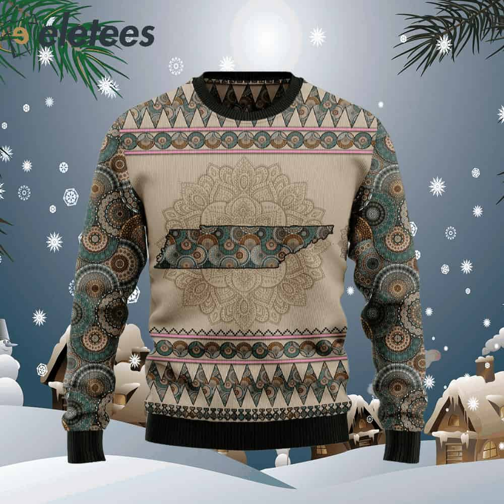 Tennessee Mandala Ugly Christmas Sweater