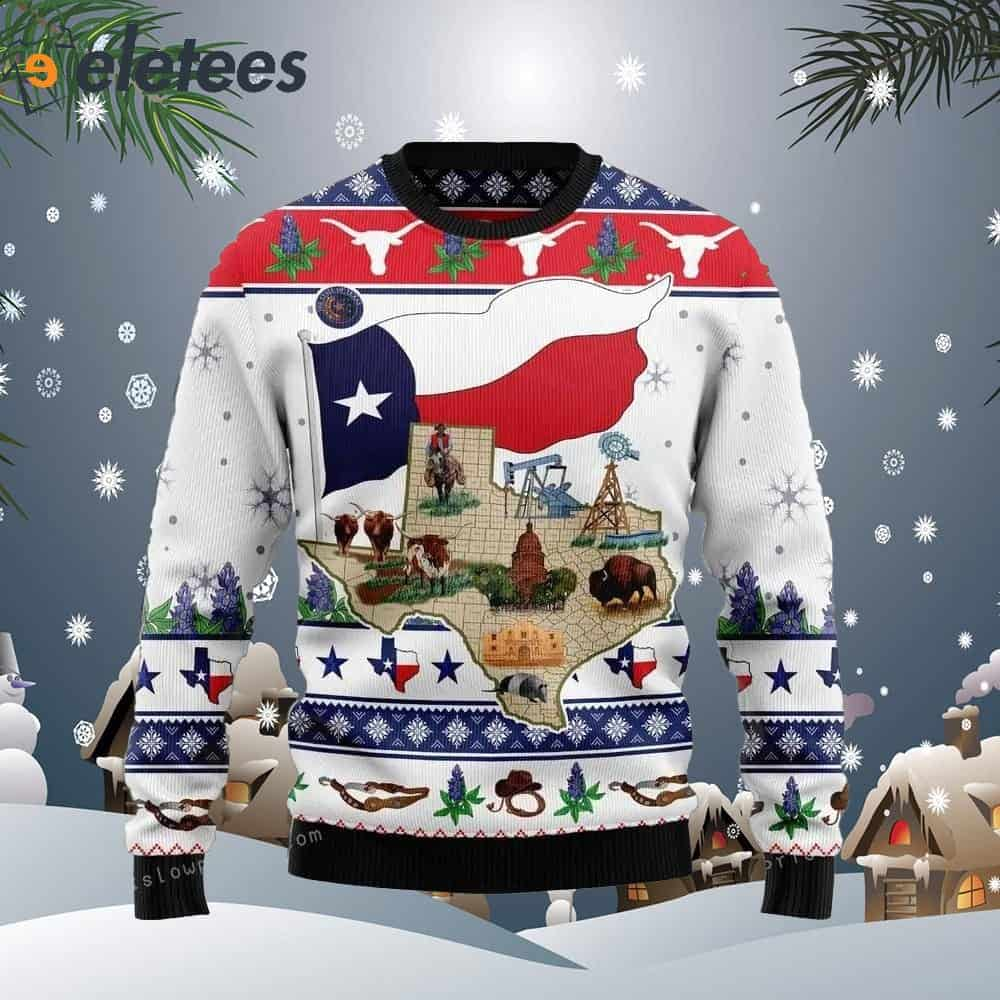 Texas Our Texas Bluebonnet Ugly Sweater