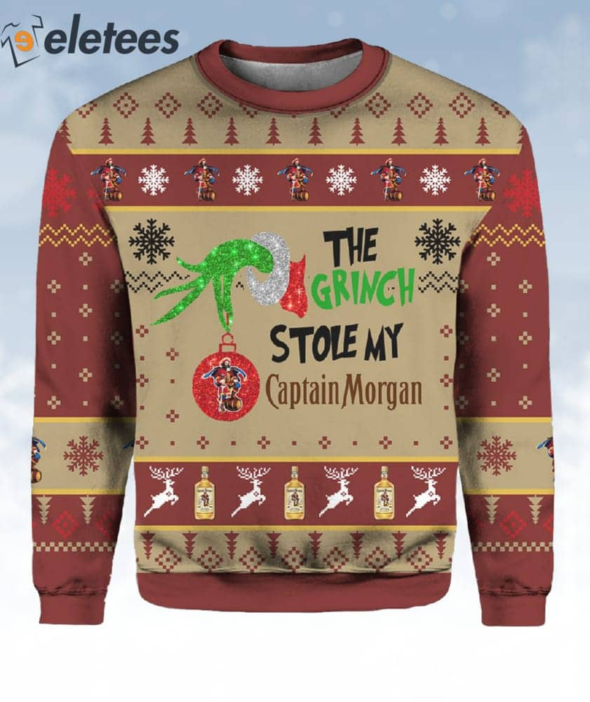 The Grnch Stole My Captain Morgan Ugly Christmas Sweater